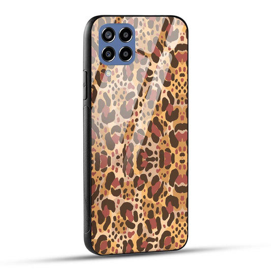 Samsung Galaxy M33 5G Back Cover Unique Brown Texture Printed Glass Case