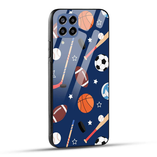 Samsung Galaxy M33 5G Back Cover Every Sports Matter Printed Glass Case