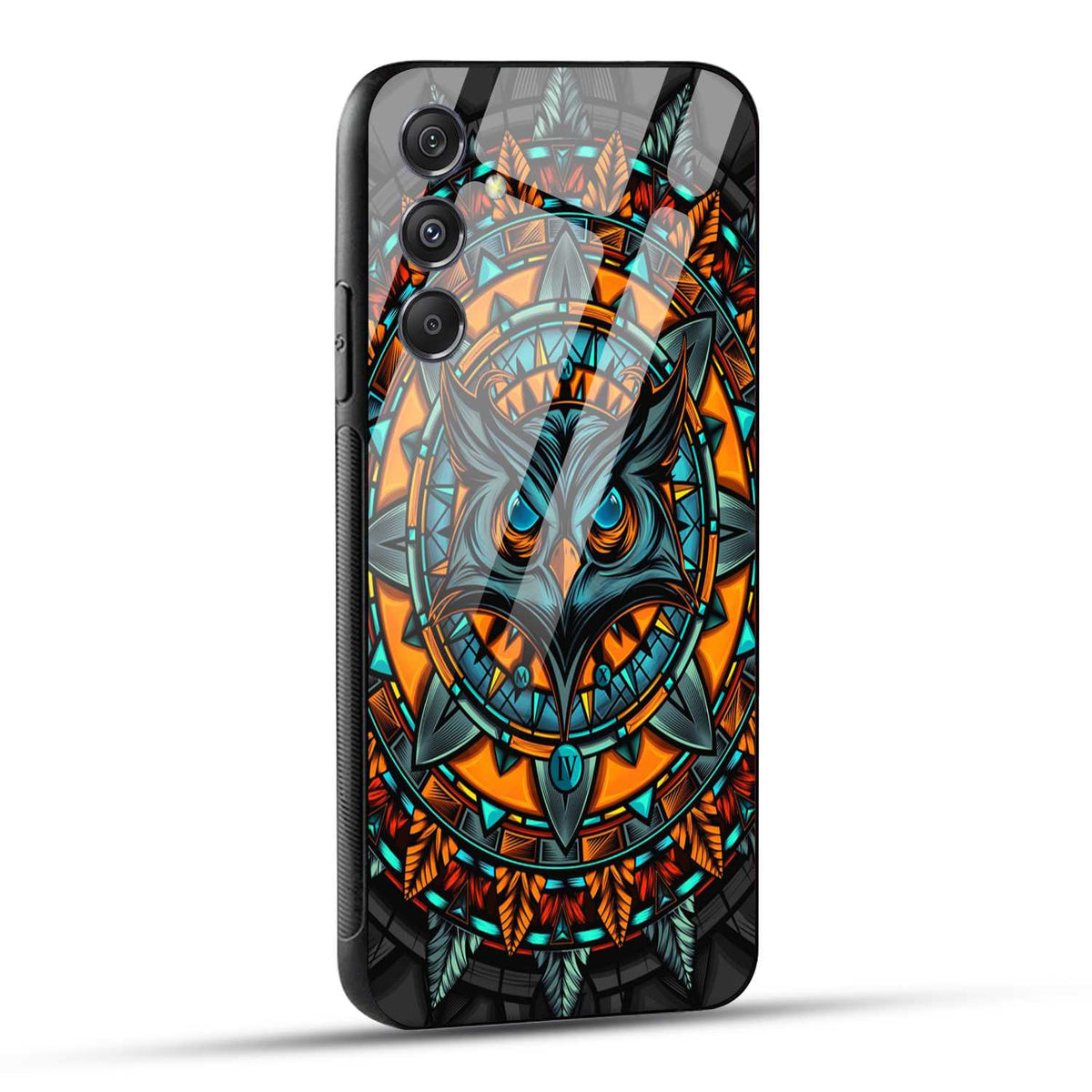 Samsung Galaxy M34 5G Back Cover Attractive Owl Printed Glass Case