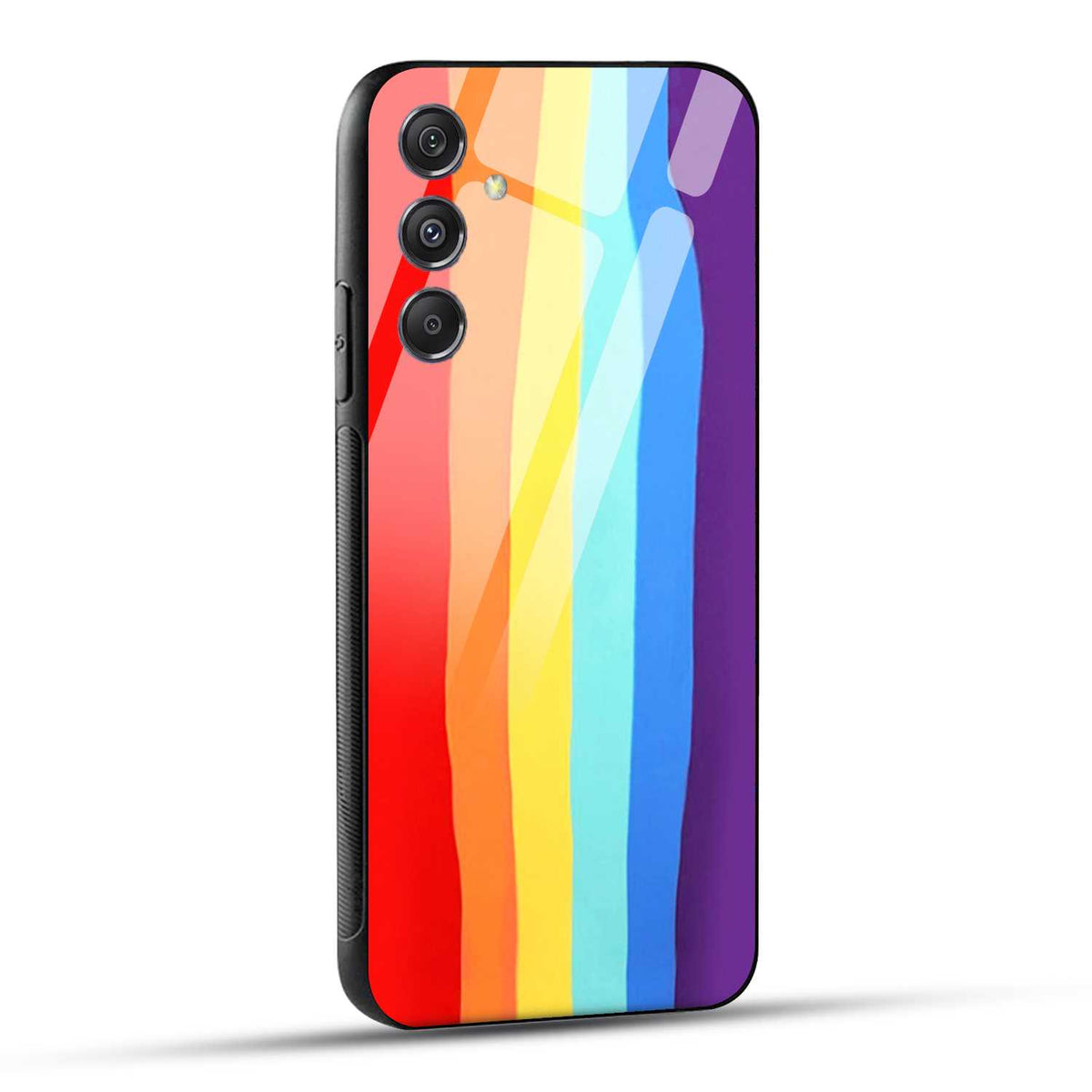 Samsung Galaxy M34 5G Back Cover Rainbow Color Printed Glass Case