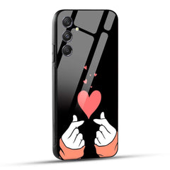 Samsung Galaxy M34 5G Back Cover Love Expressing Printed Glass Case