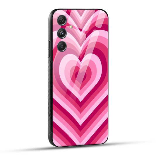 Samsung Galaxy M34 5G Back Cover Love Hearts Printed Glass Case