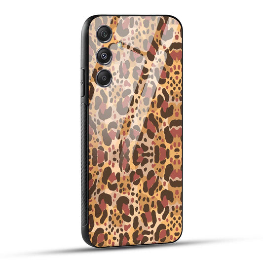 Samsung Galaxy M34 5G Back Cover Unique Brown Texture Printed Glass Case