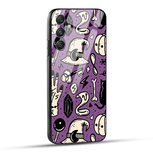 Samsung Galaxy M34 5G Back Cover Aethetic Texture Printed Glass Case
