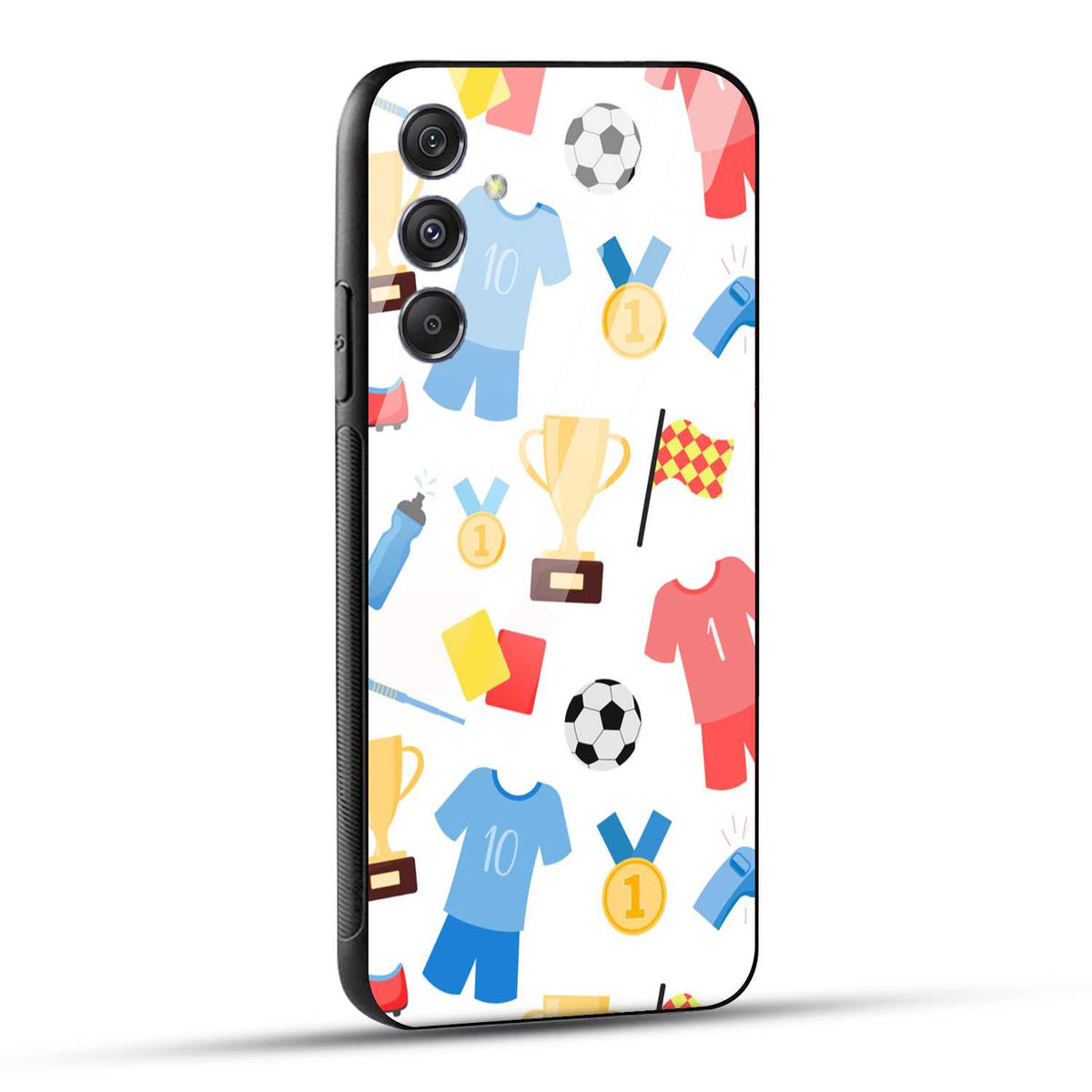 Samsung Galaxy M34 5G Back Cover Love For Football Printed Glass Case