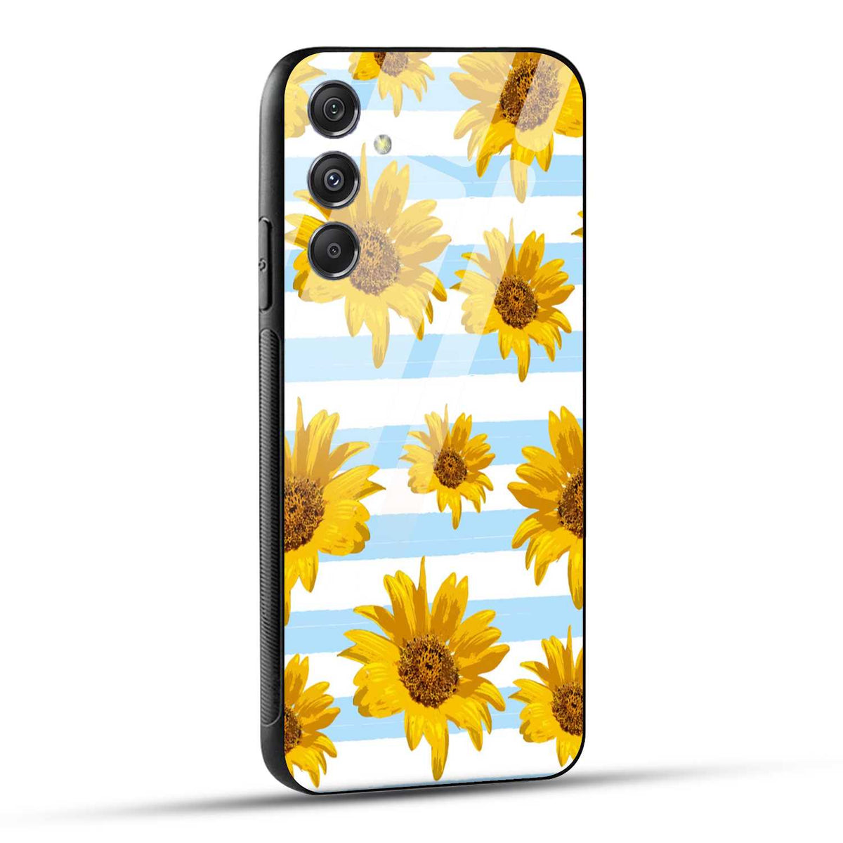 Samsung Galaxy M34 5G Back Cover Beautiful Sunflower Doodle Printed Glass Case