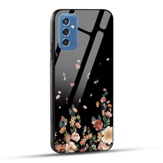 Samsung Galaxy M52 5G Back Cover Flowers Girly Printed Glass Case