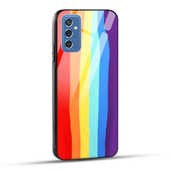 Samsung Galaxy M52 5G Back Cover Rainbow Color Printed Glass Case