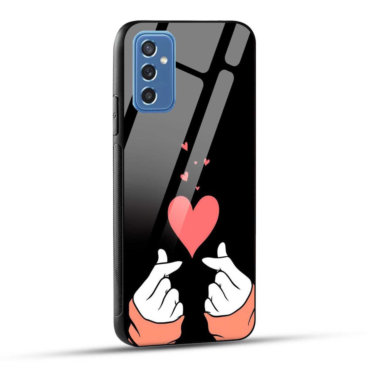 Samsung Galaxy M52 5G Back Cover Love Expressing Printed Glass Case