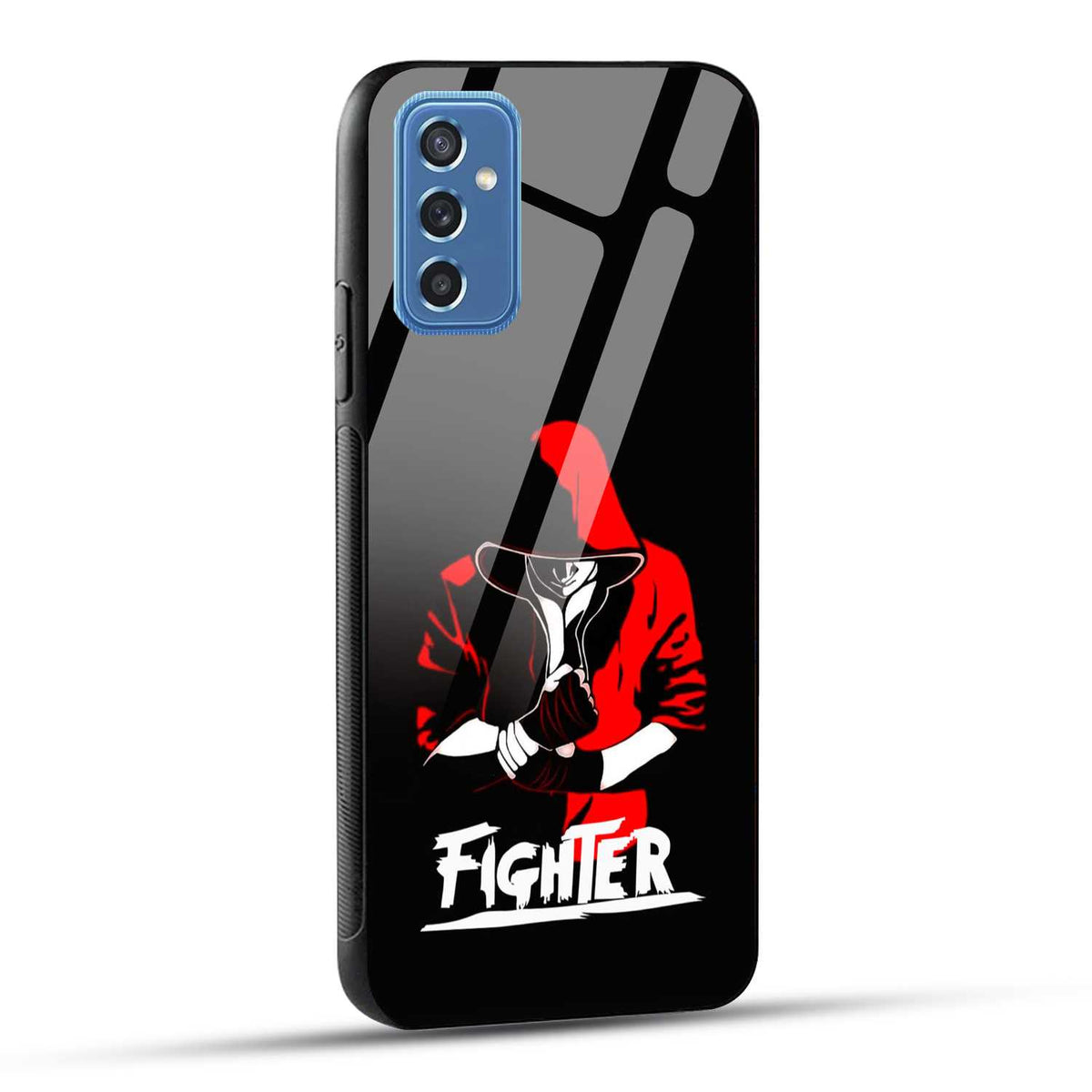 Samsung Galaxy M52 5G Back Cover Fighter Printed Glass Case