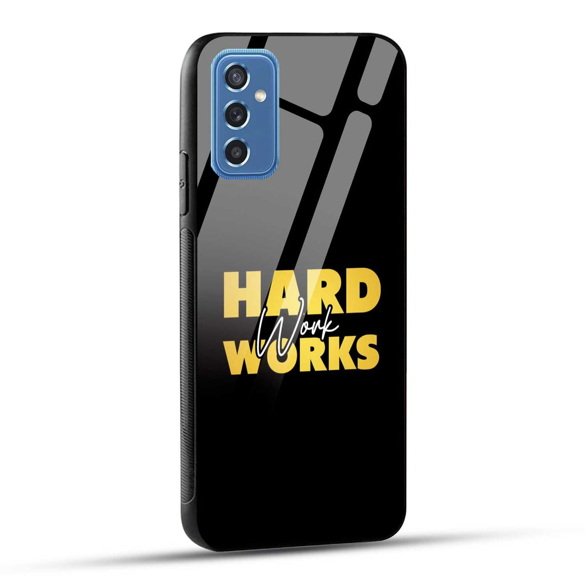 Samsung Galaxy M52 5G Back Cover Hard Work Works Empowerment Quote Printed Glass Case