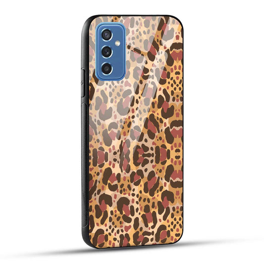 Samsung Galaxy M52 5G Back Cover Unique Brown Texture Printed Glass Case
