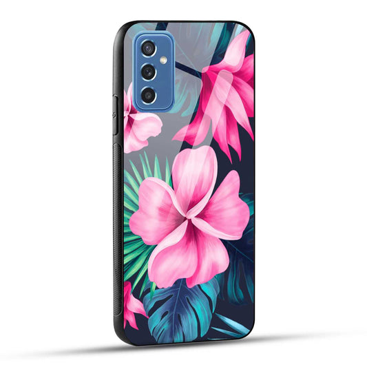 Samsung Galaxy M52 5G Back Cover Retro Flowers  Printed Glass Case