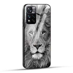 Xiaomi 11i / Xiaomi 11i 5G HyperCharge Back Cover Lion Glass Case