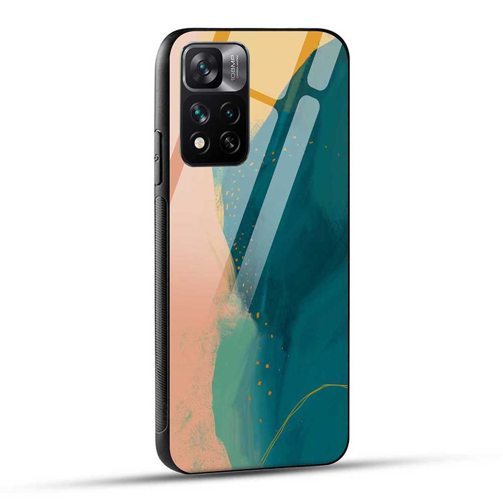 Xiaomi 11i / Xiaomi 11i 5G HyperCharge Back Cover Color Pattern Glass Case
