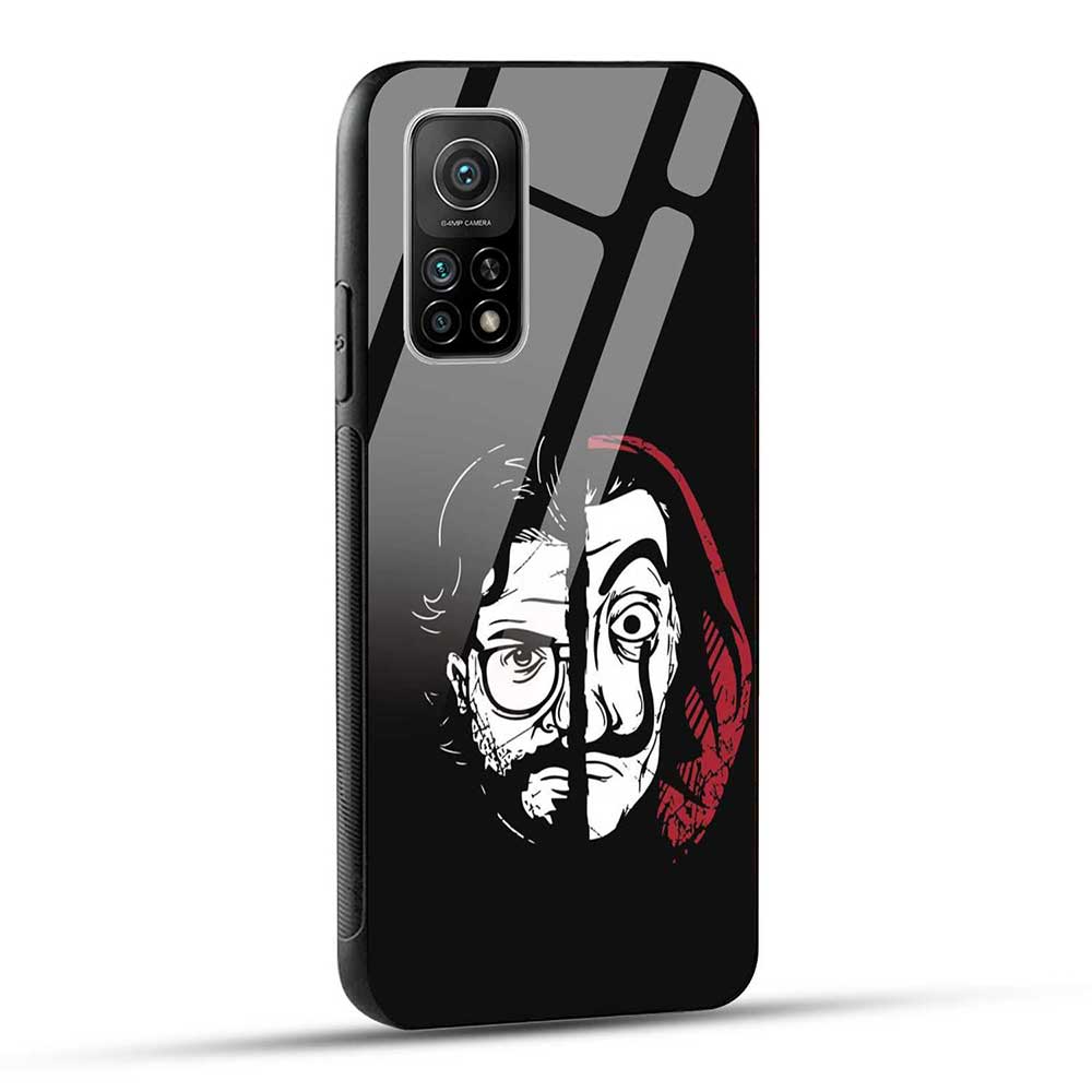 Mi 10T / Mi 10T Pro Back Cover Professor and Mask Glass Case