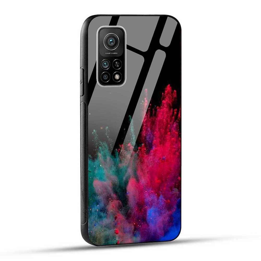 Mi 10T / Mi 10T Pro Back Cover Colorful Explosion Glass Case
