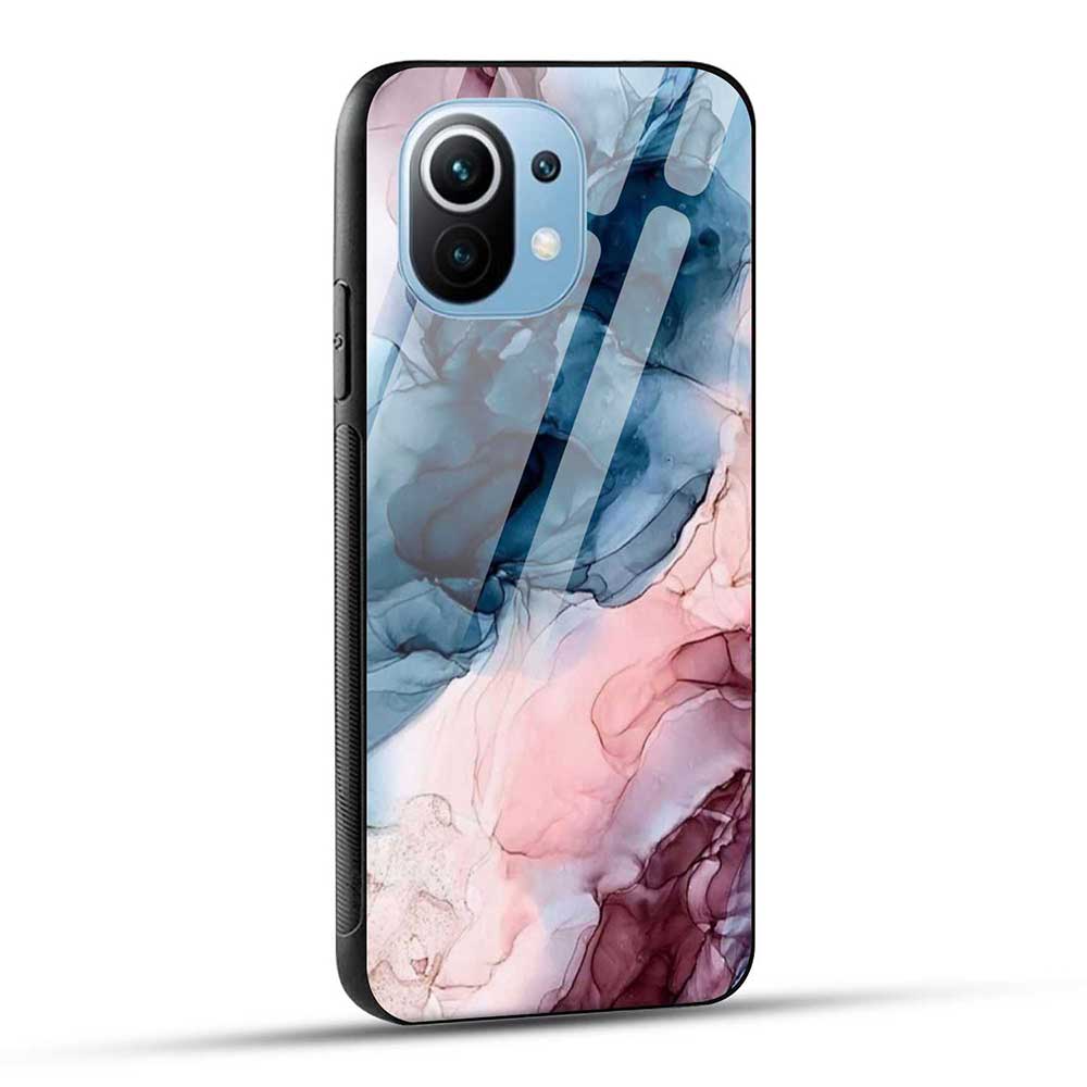 Mi 11 Lite NE 5G / Mi 11 Lite Back Cover Marble Color Glass Case