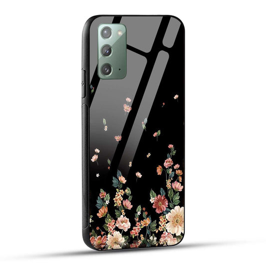 Samsung Galaxy Note 20 Back Cover Flowers Girly Printed Glass Case