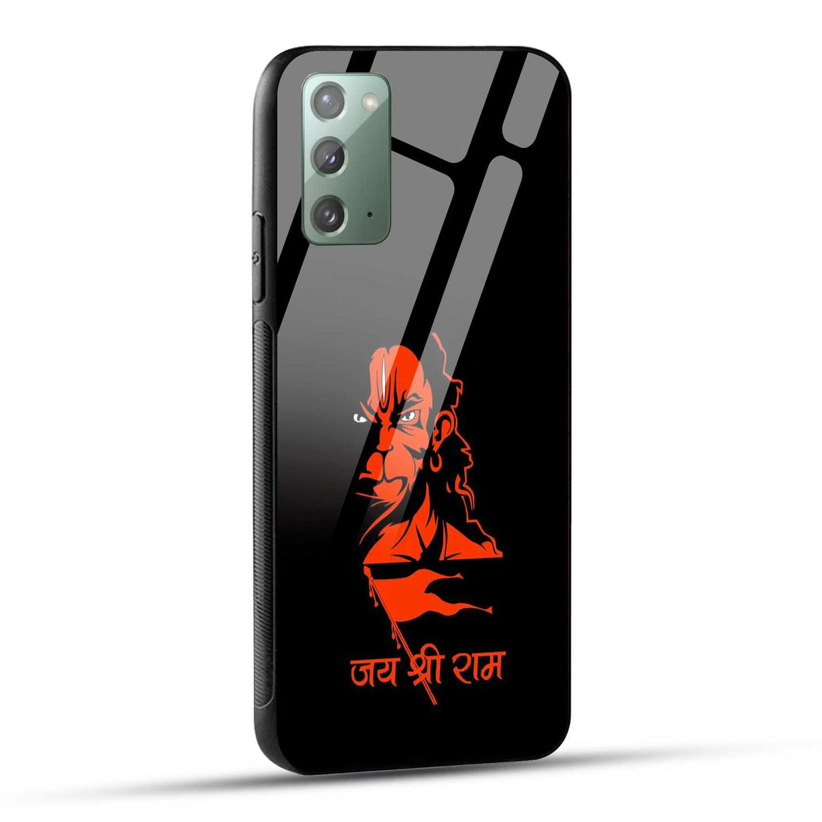 Samsung Galaxy Note 20 Back Cover Jay Shree Ram Bajrangballi Hanuman Printed Glass Case