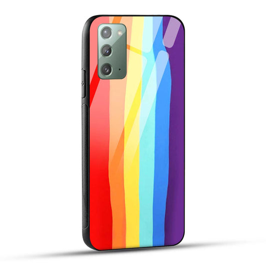 Samsung Galaxy Note 20 Back Cover Rainbow Color Printed Glass Case