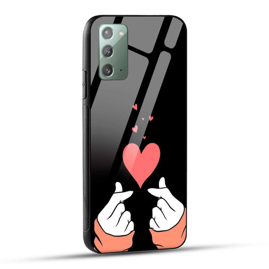 Samsung Galaxy Note 20 Back Cover Love Expressing Printed Glass Case