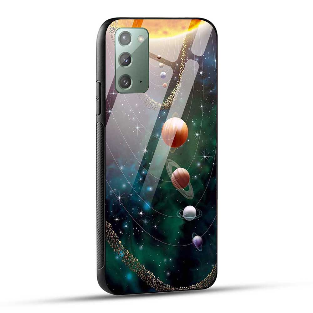 Samsung Galaxy Note 20 Back Cover Solar System Glass Case
