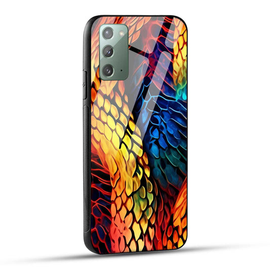 Samsung Galaxy Note 20 Back Cover Colorburst Jungle Rainbow Animal Spots Printed Glass Case
