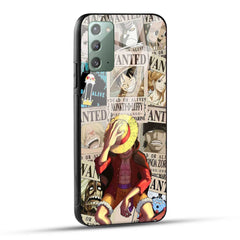 Samsung Galaxy Note 20 Back Cover Anime One Piece Wanted Luffy  Printed Glass Case