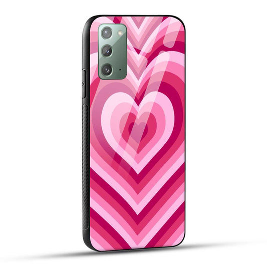 Samsung Galaxy Note 20 Back Cover Love Hearts Printed Glass Case