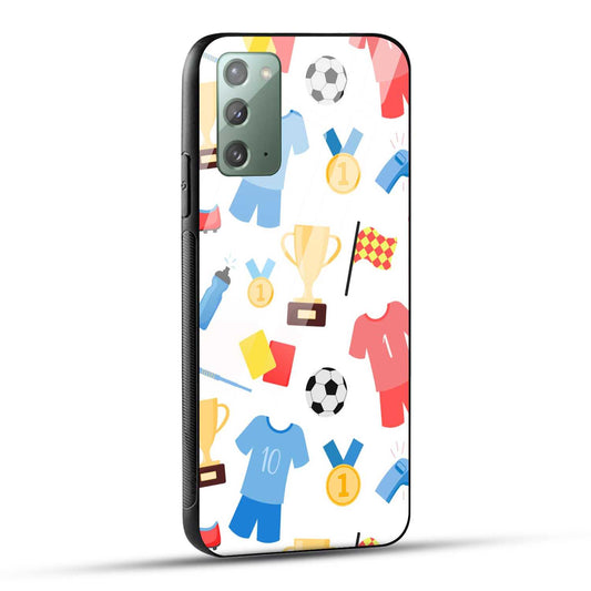 Samsung Galaxy Note 20 Back Cover Love For Football Printed Glass Case
