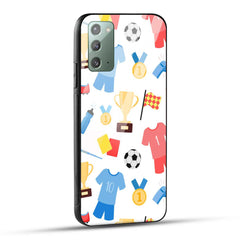 Samsung Galaxy Note 20 Back Cover Love For Football Printed Glass Case