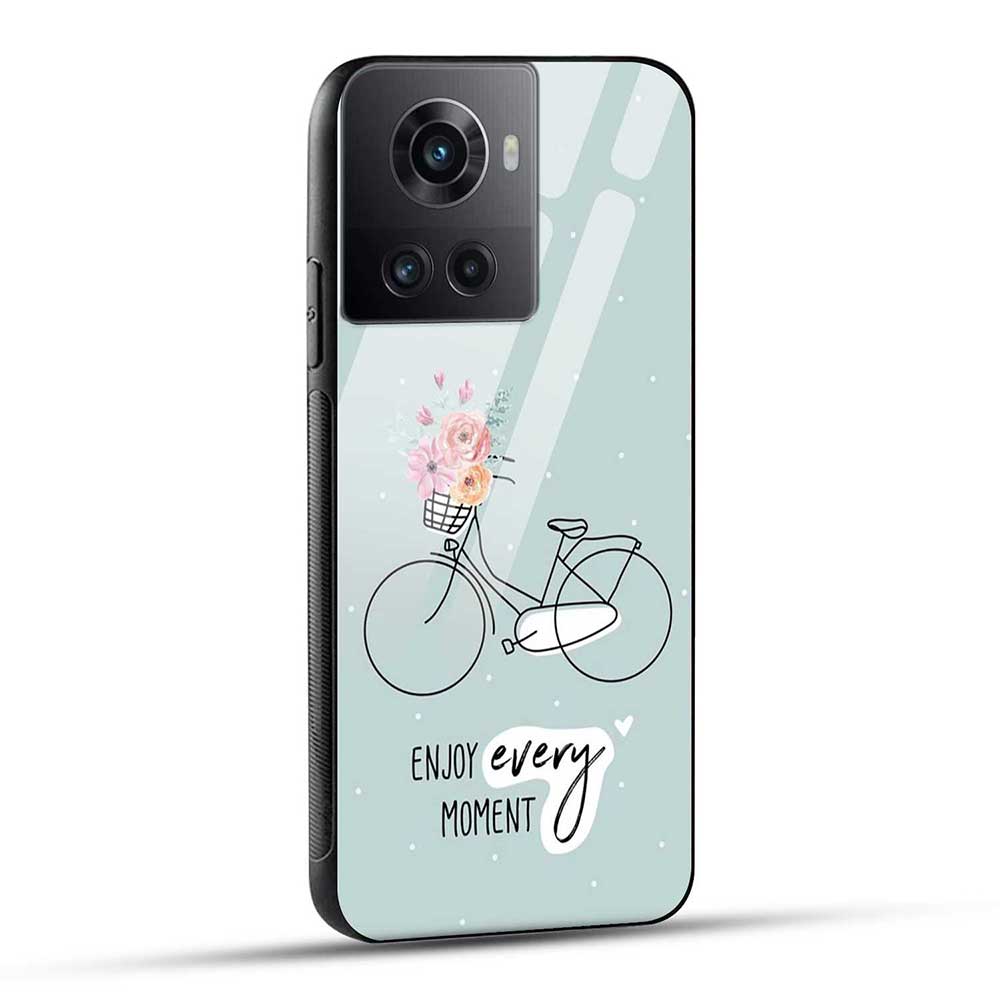 OnePlus 10R 5G Back Cover Enjoy Every Moment Glass Case