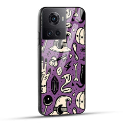 OnePlus 10R 5G Back Cover Aethetic Texture Printed Glass Case