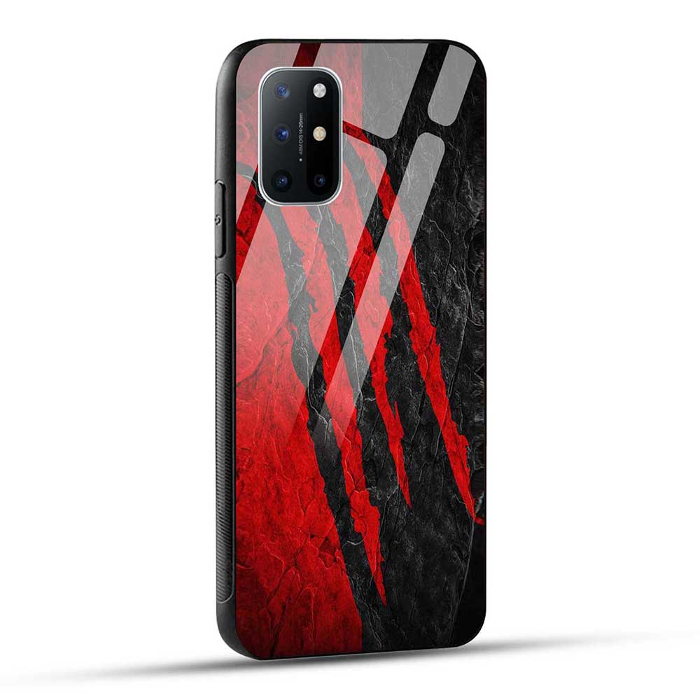 OnePlus 8T Back Cover Red Glass Case