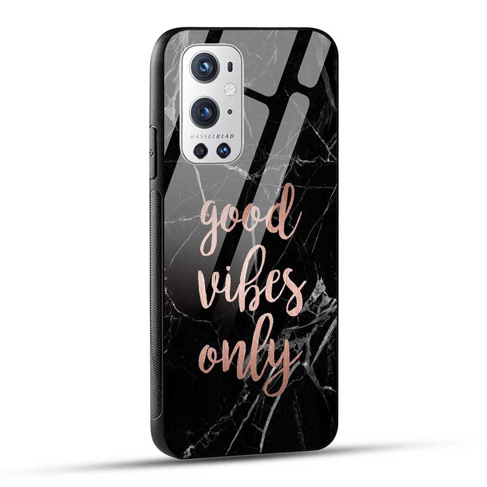 OnePlus 9 Back Cover Good Vibes Only Glass Case
