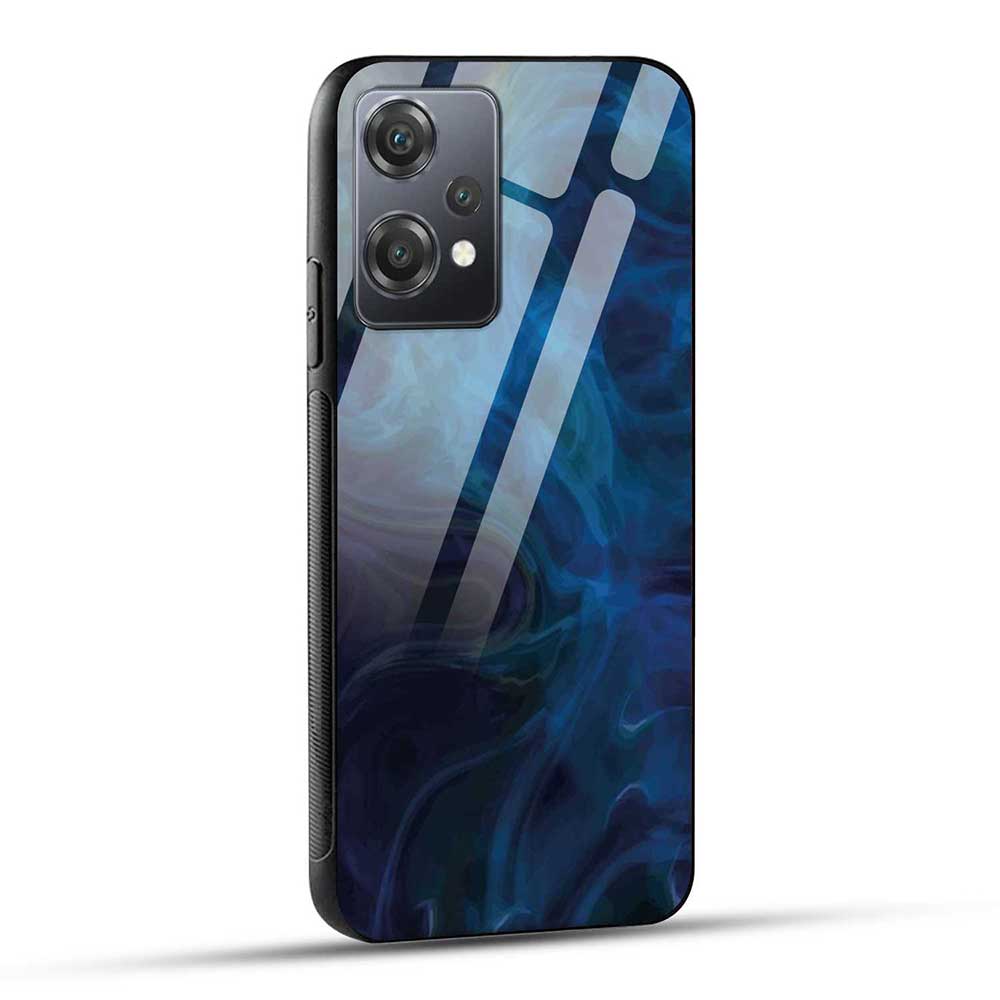 OnePlus Nord CE 2 Lite 5G Back Cover Blue Smoke Color Glass Case