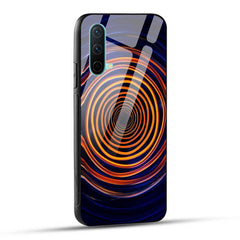 OnePlus Nord CE 5G Back Cover Round Color Waves Glass Case