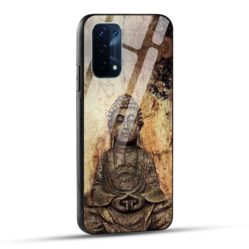 Oppo A74 5G Back Cover Buddha Glass Case