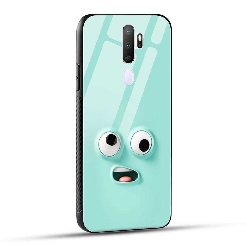 OPPO A9 2020 / Oppo A5 2020 Back Cover Funny Cartoons Face Glass Case