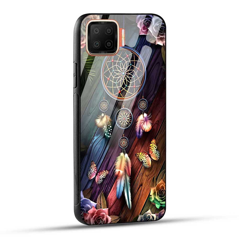 OPPO F17 Back Cover Dreamcatcher Colorful Glass Case