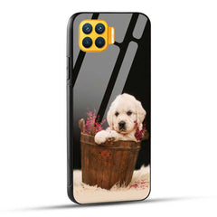 OPPO F17 PRO Back Cover Golden Dog Glass Case