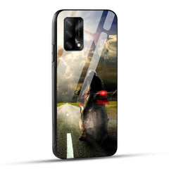 Oppo F19 / OPPO F19s Back Cover Rider Bike Lover Glass Case