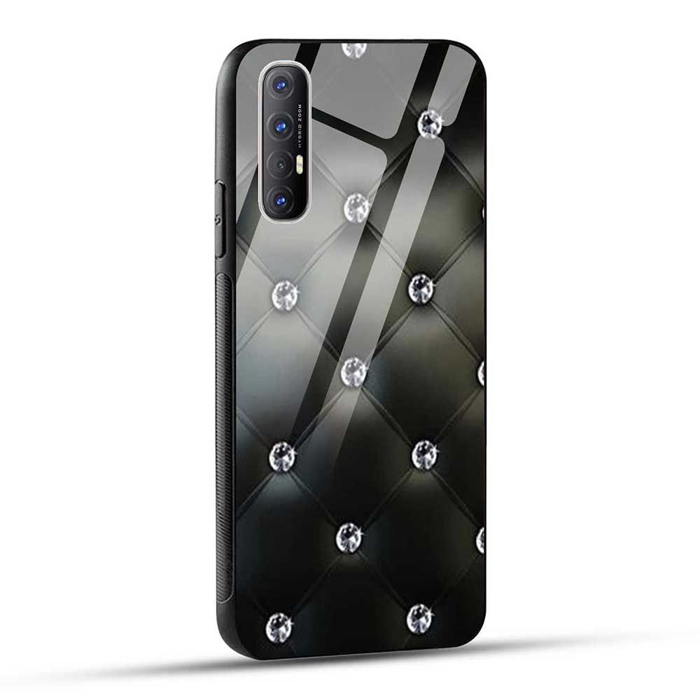 OPPO Reno 3 Pro Back Cover Diamond Black Glass Case