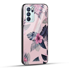 OPPO Reno6 Pro 5G Back Cover Flowers Glass Case