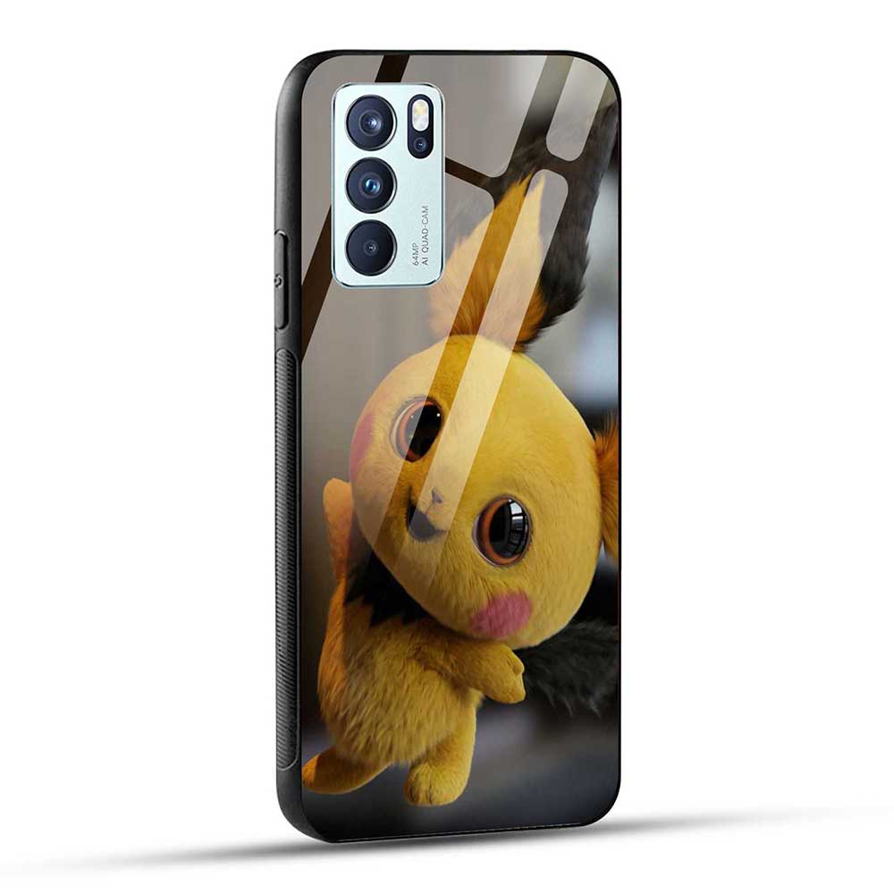 OPPO Reno6 Pro 5G Back Cover Detective Pika Glass Case