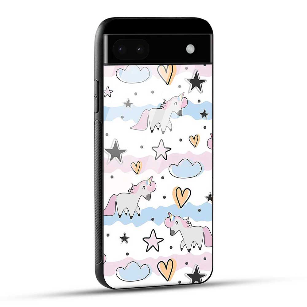Google Pixel 6A Back Cover Seamless Pattern Glass Case