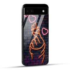 Google Pixel 6A Back Cover Swag Cute Hearts Printed Glass Case