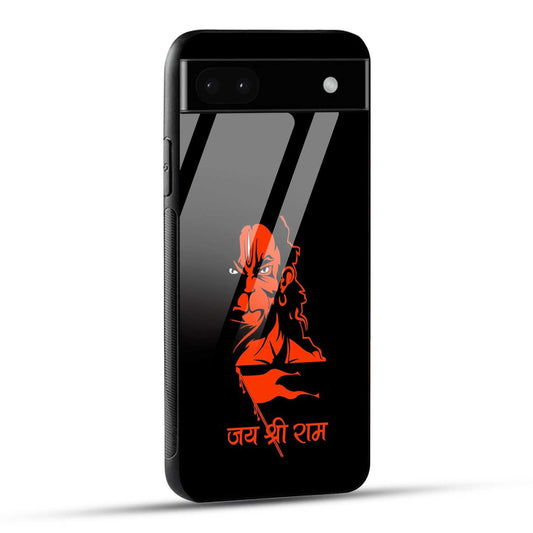 Google Pixel 6A Back Cover Jay Shree Ram Bajrangballi Hanuman Printed Glass Case