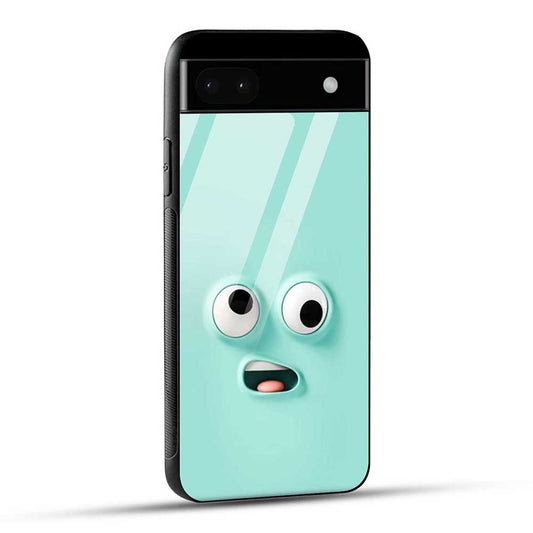 Google Pixel 6A Back Cover Funny Cartoons Face Glass Case
